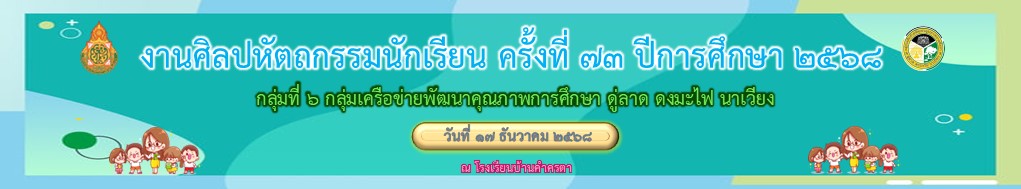 การแข่งขันศิลปหัตถกรรมนักเรียนครั้งที่ 73 ระดับกลุ่มเครือข่ายพัฒนาคุณภาพการศึกษา ดู่ลาด  ดงมะไฟ  นาเวียง